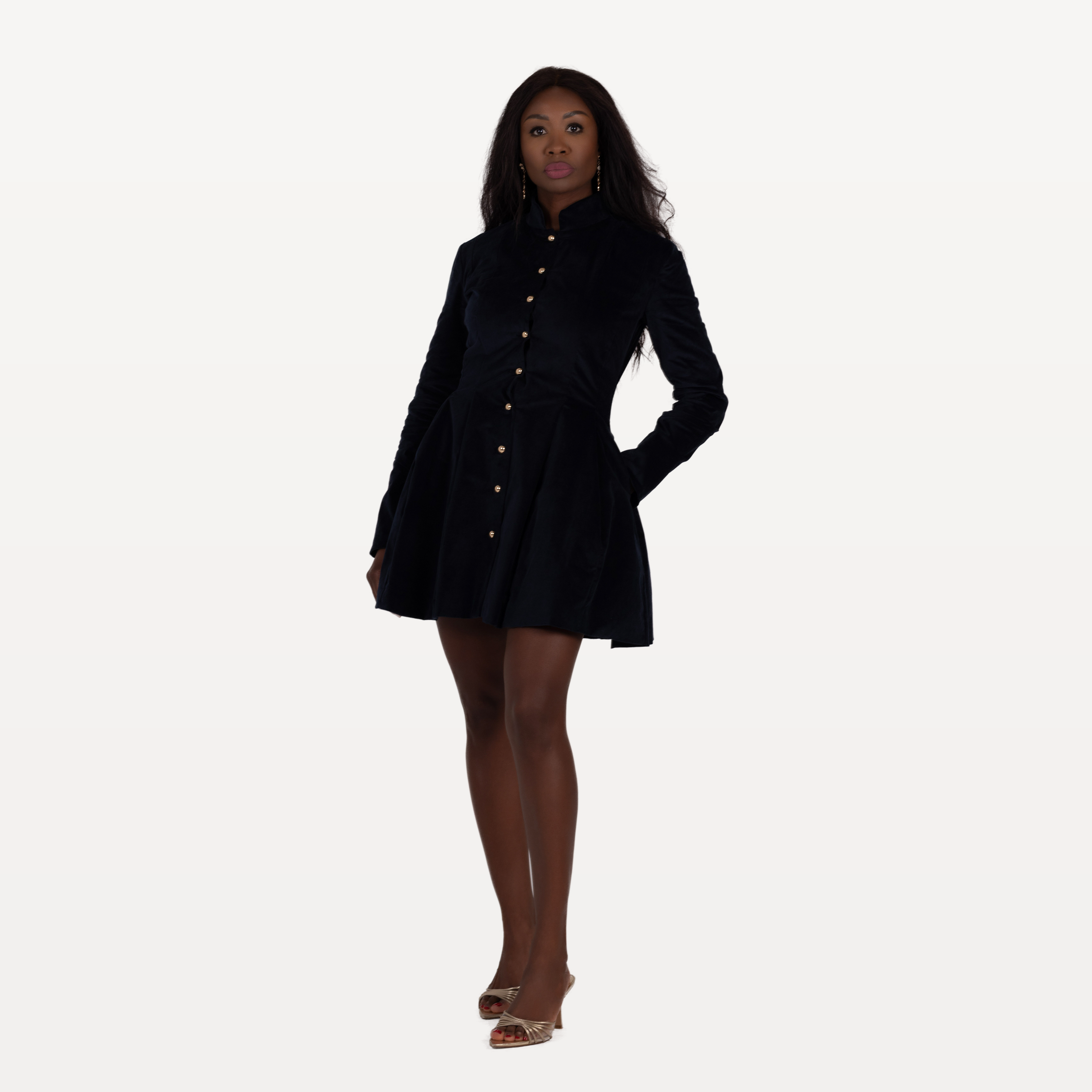 Robe Samarcande bleue - face