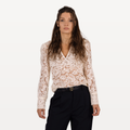 Chemisier Fergana écru - look pantalon 2 - genou