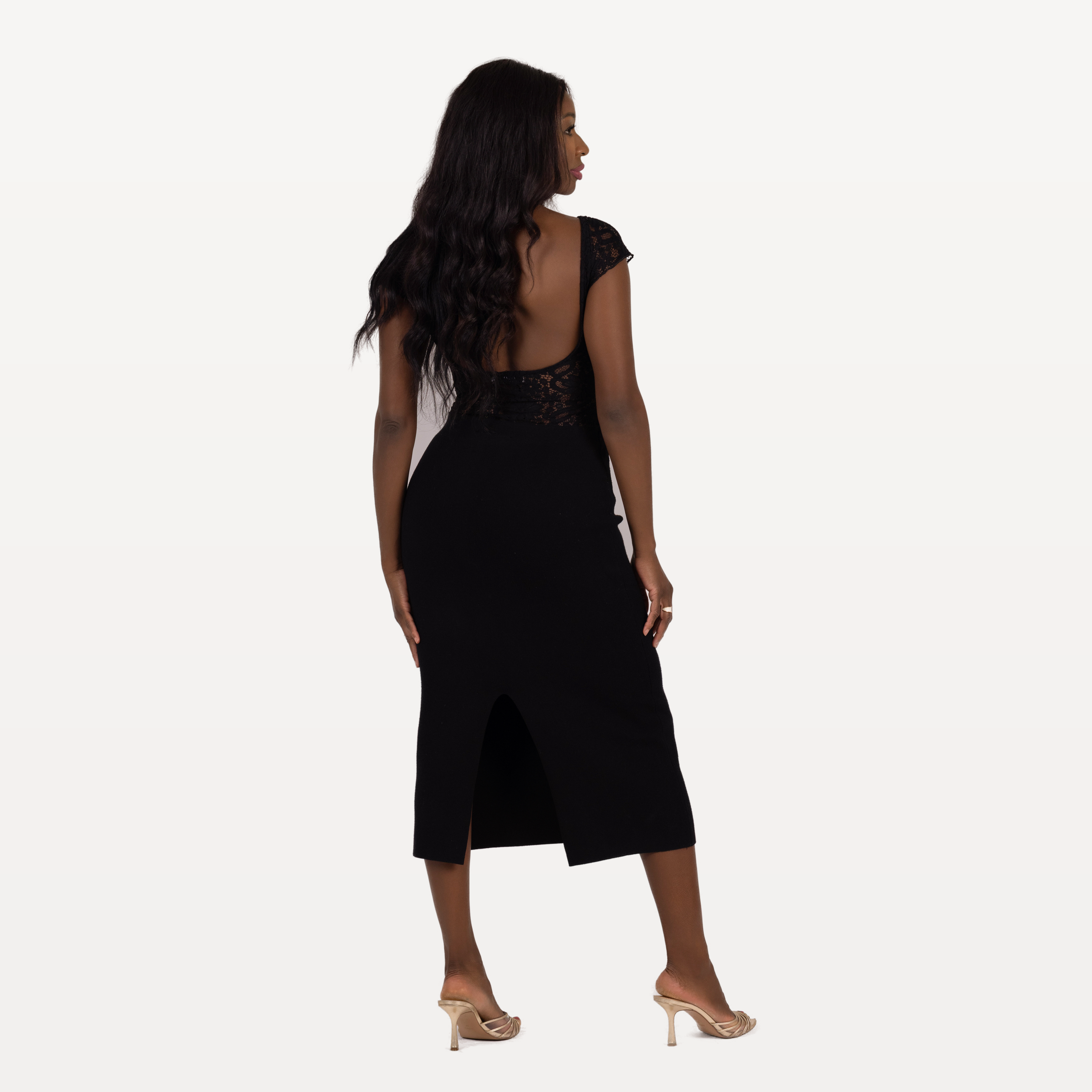 Body noir dentelle - dos