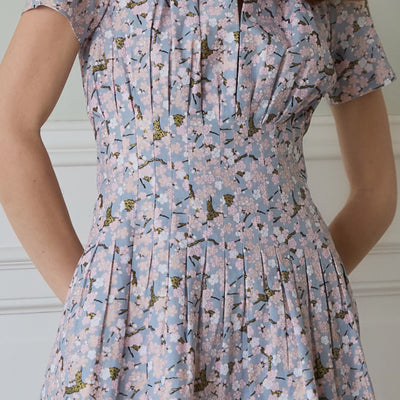 Robe Almaty Summer gris rose floral