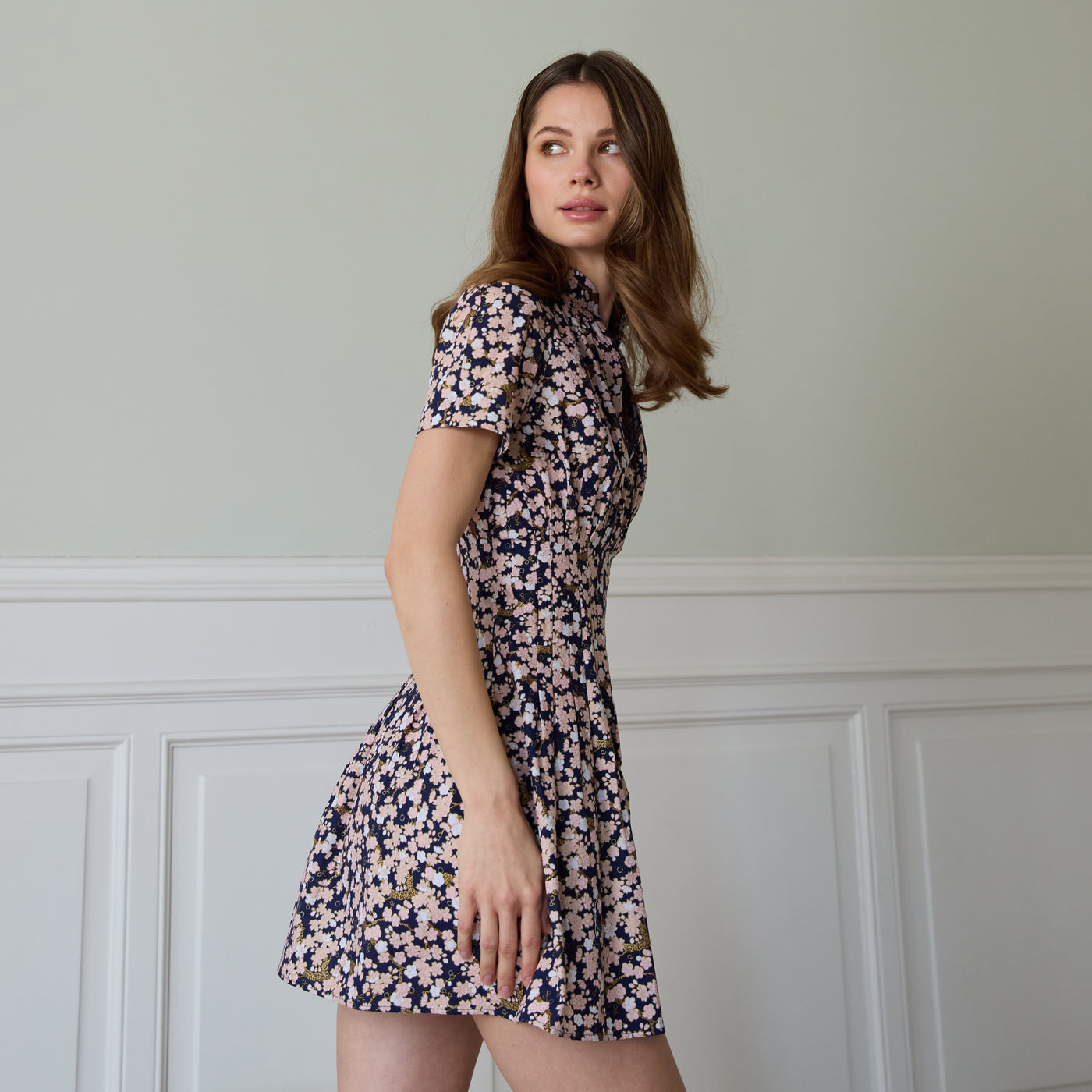 Robe Almaty Summer bleu rose floral