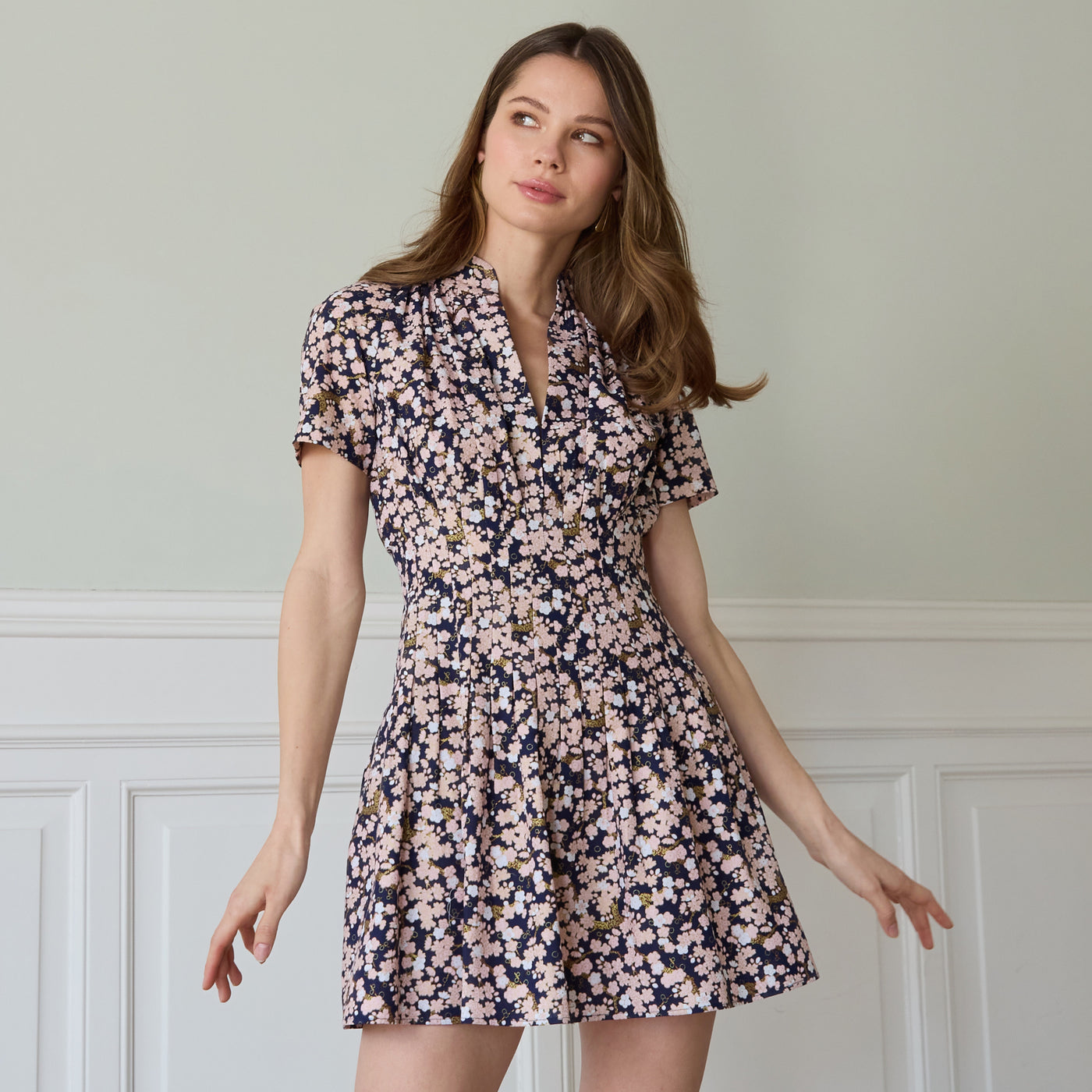 Robe Almaty Summer bleu rose floral