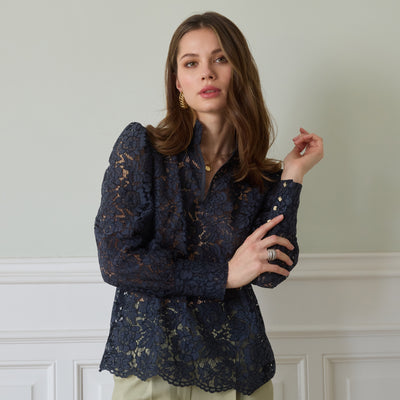Chemisier Fergana bleu
