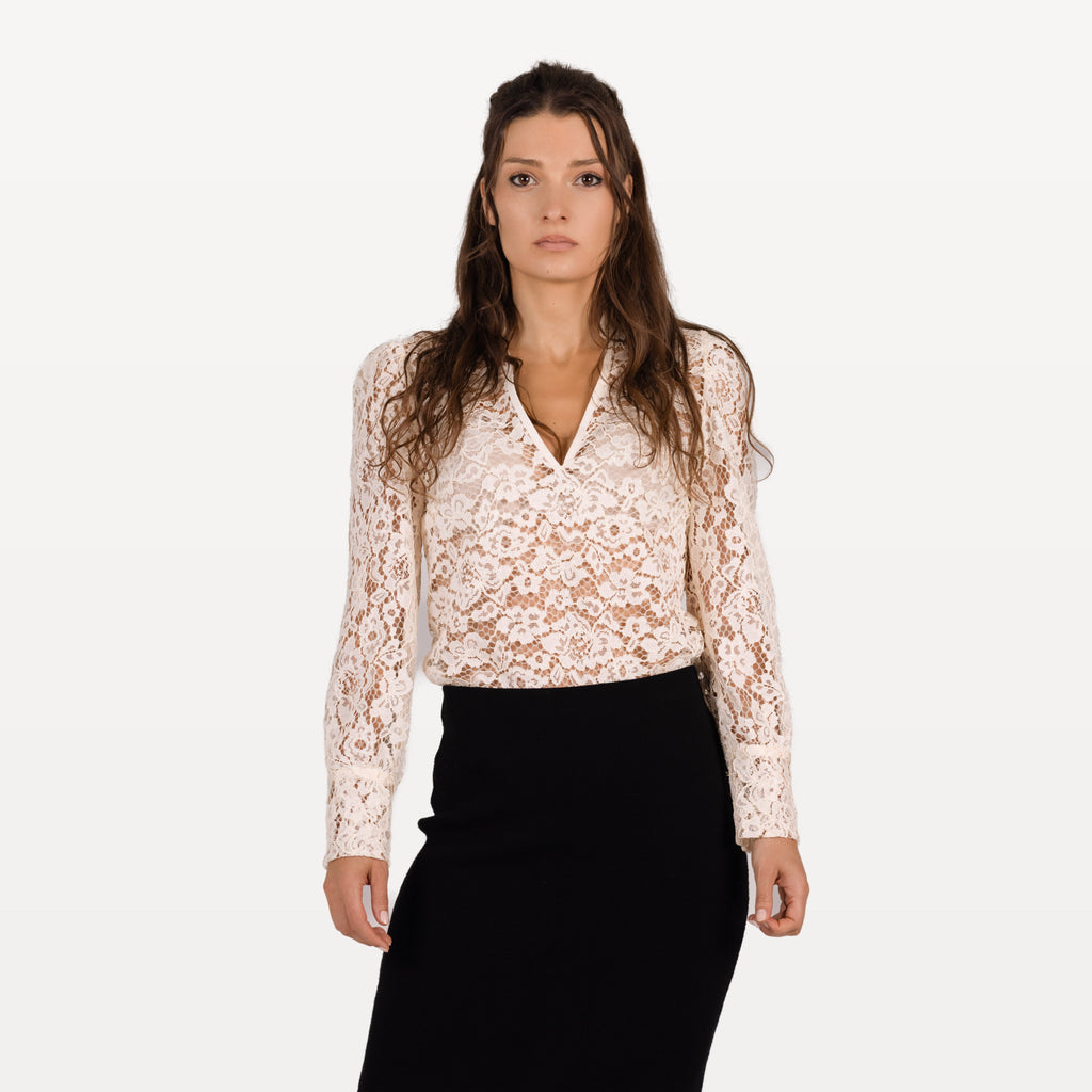 Jupe noire midi en laine - genou