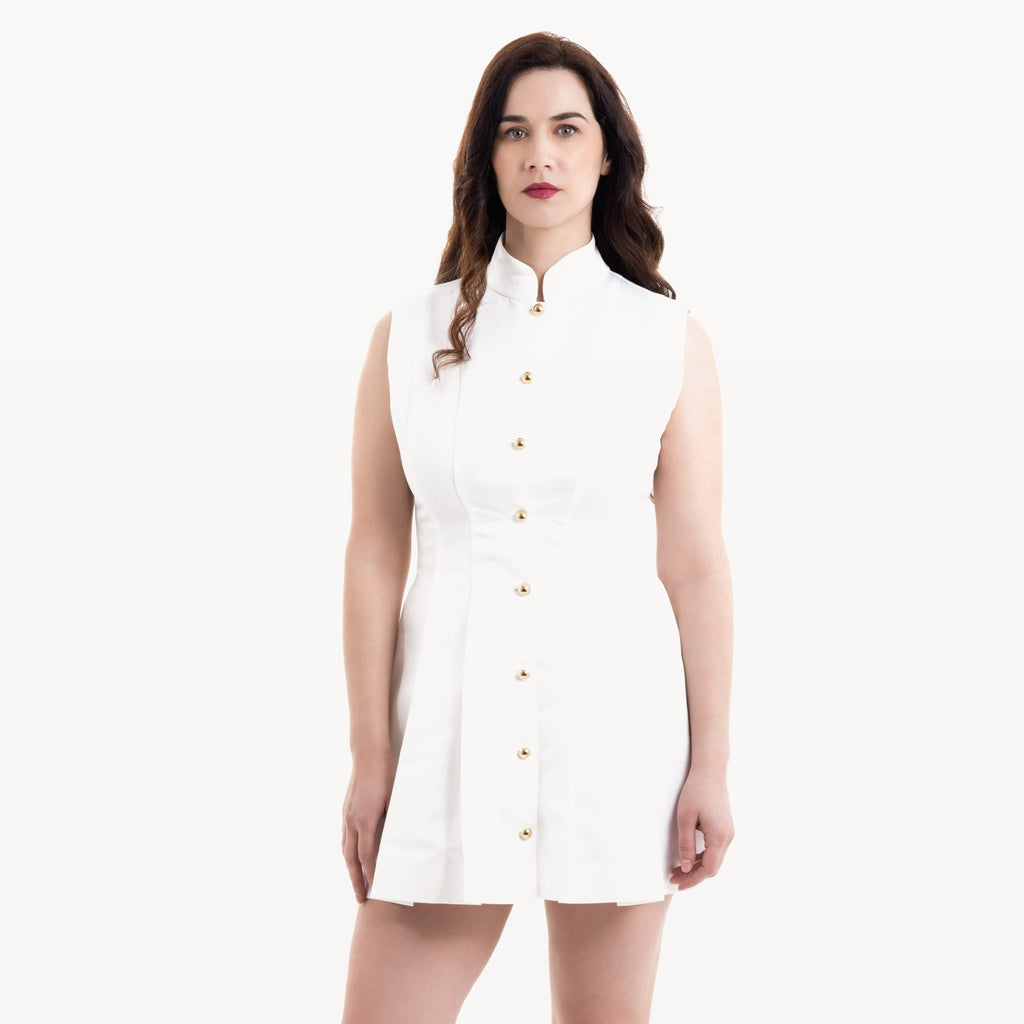 Robe Samarcande Summer blanche - genou