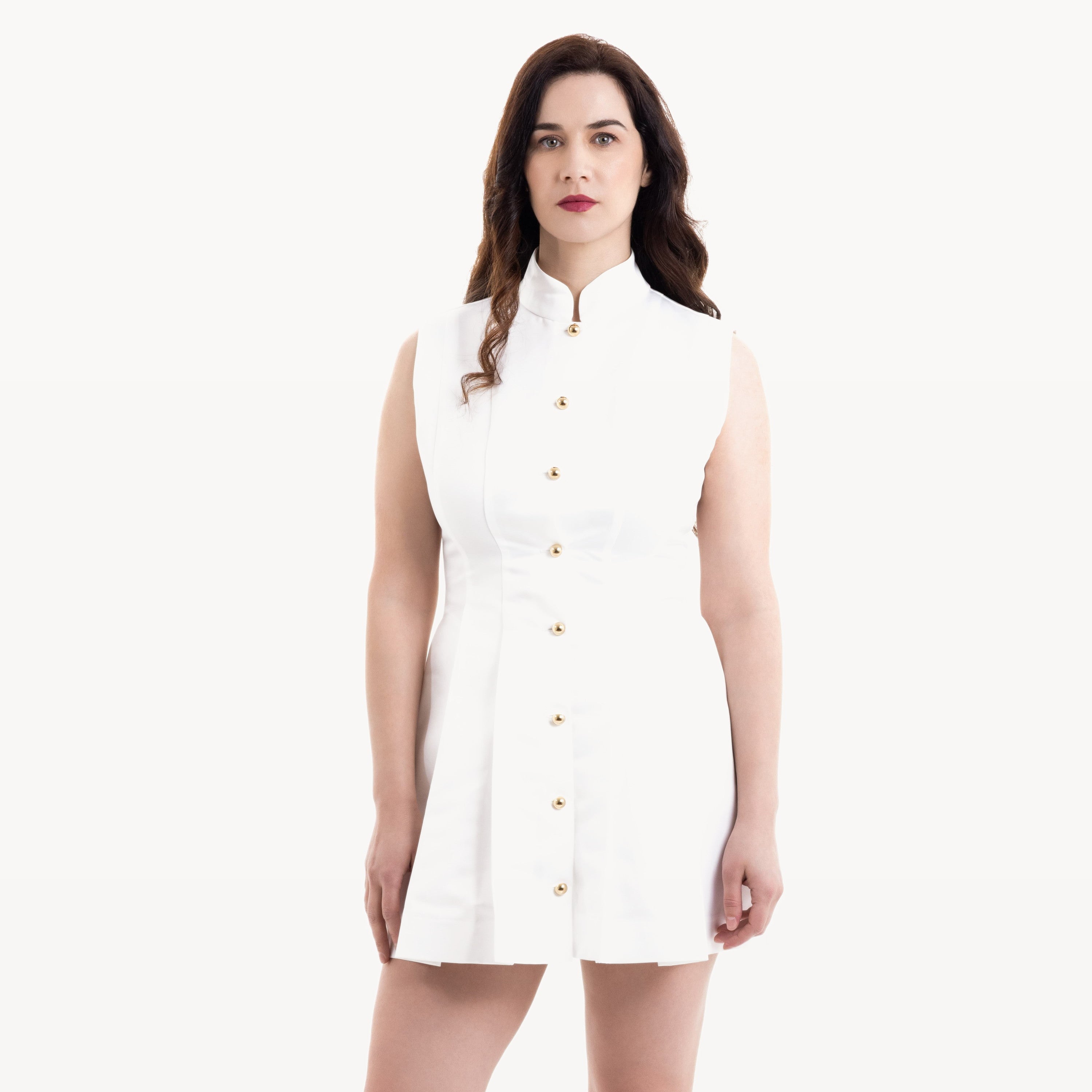 Robe Samarcande Summer blanche - genou